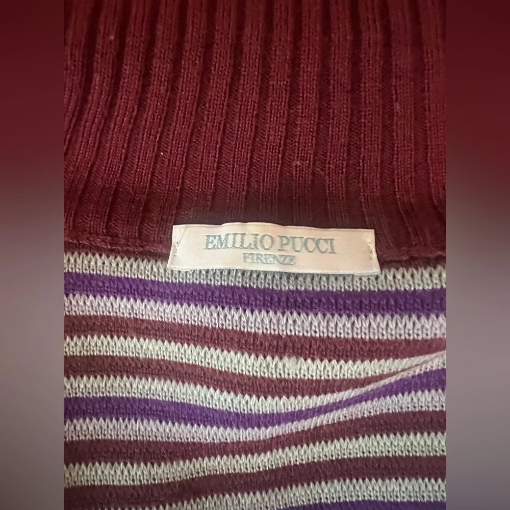 Emilio Pucci Zip Up Abstract Sweater